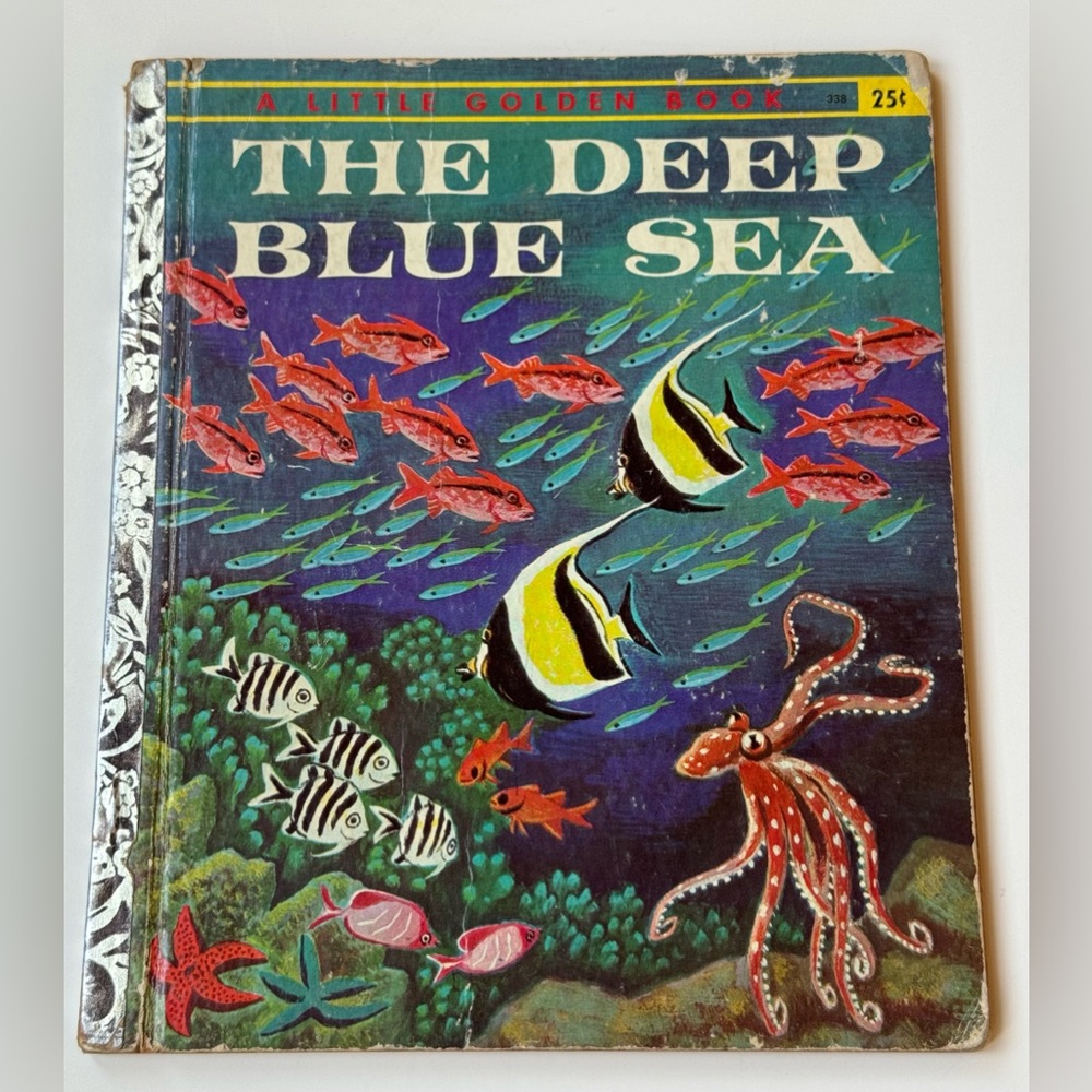 Vintage 1958 The Deep Blue Sea Little Golden Book J. Werner 1st “A” Edition